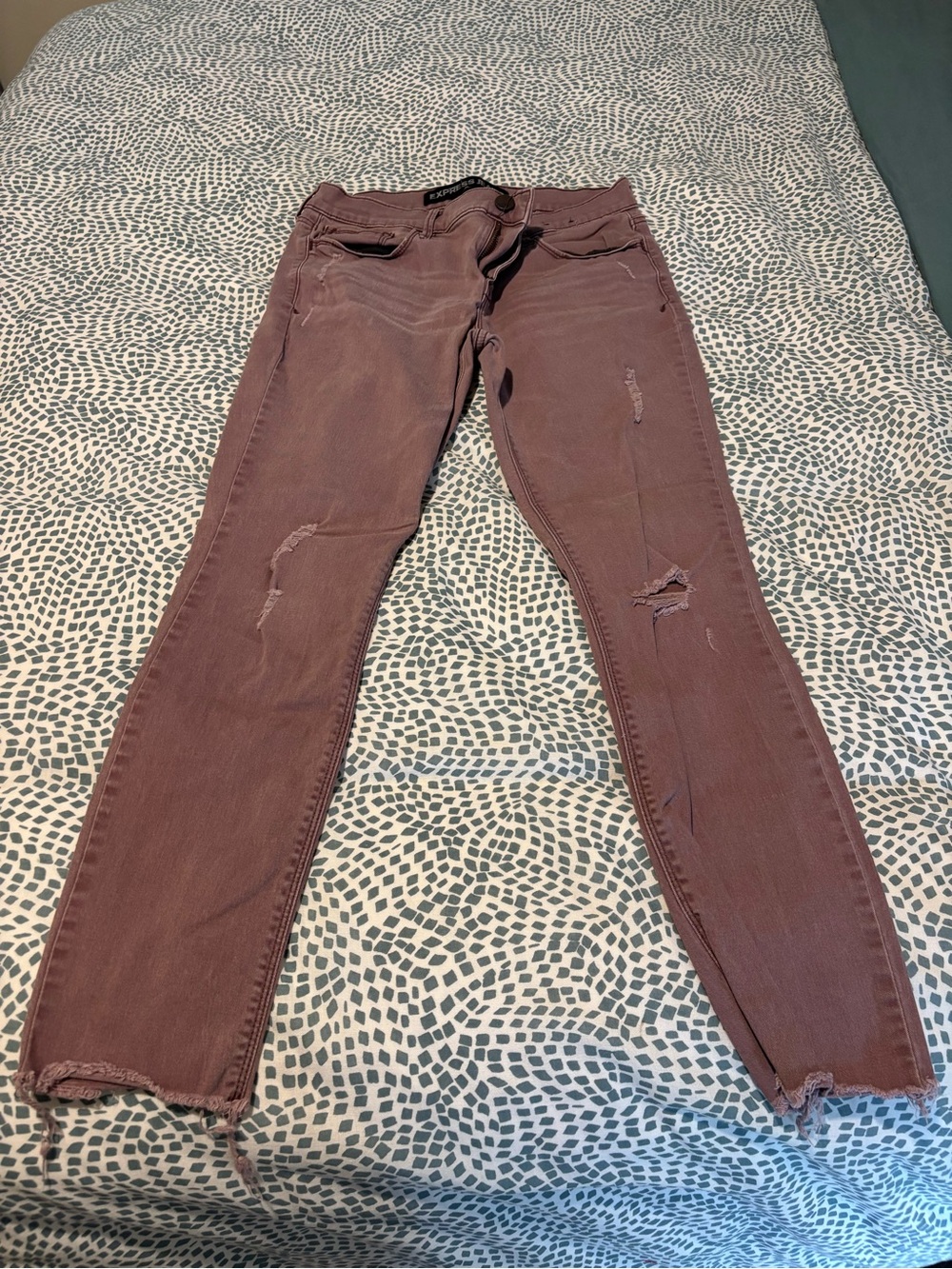 Express Women's Skinny Jeans in Dusty Mauve